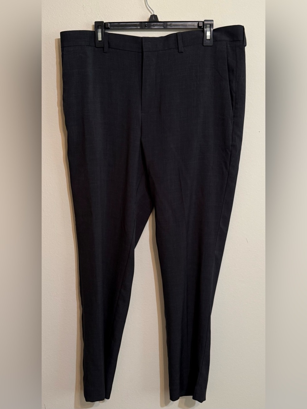 Perry Ellis Classic Dark Gray Men's Dress Pants - Tailored slim Fit 36/30